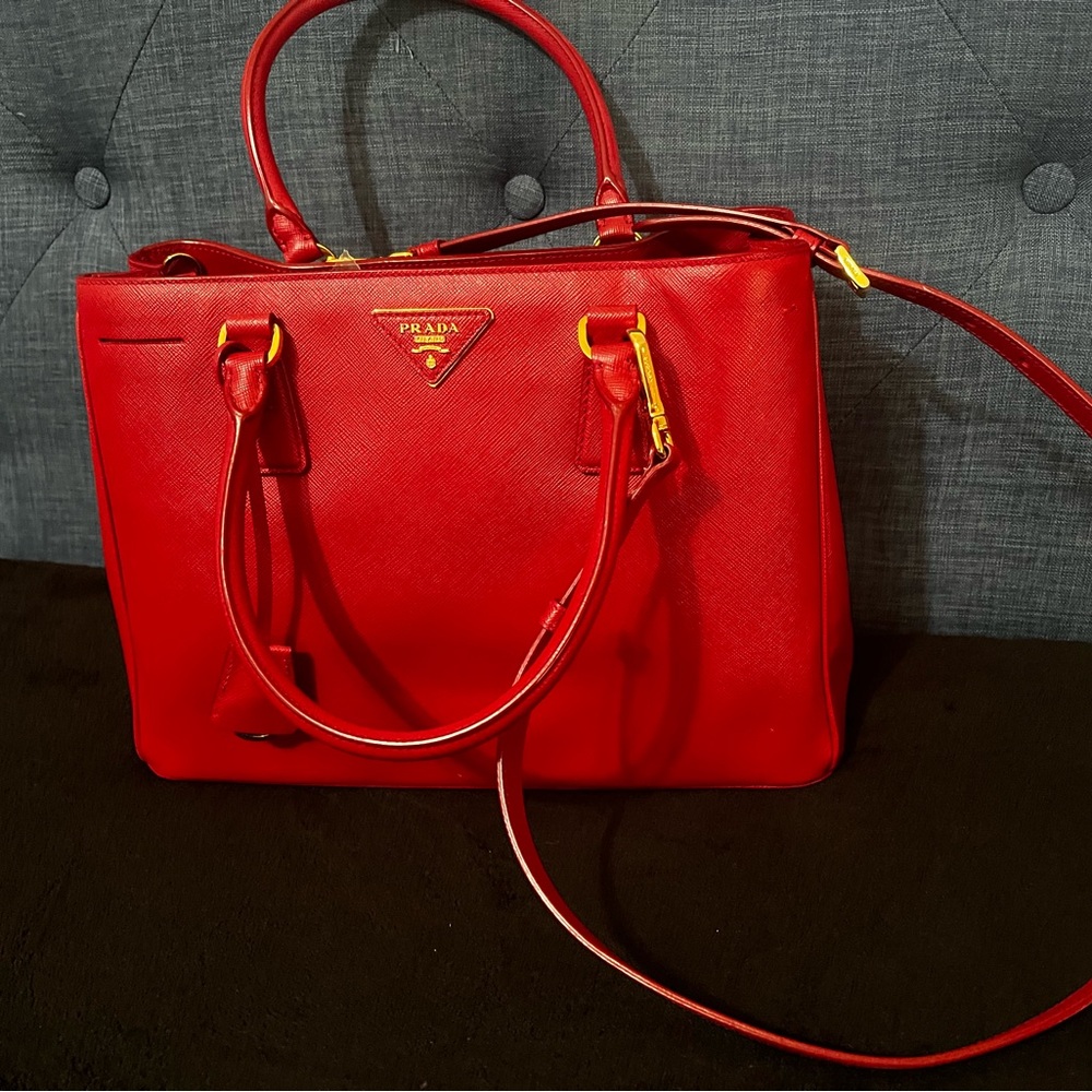 Prada Scarlet Red Leather Satchel